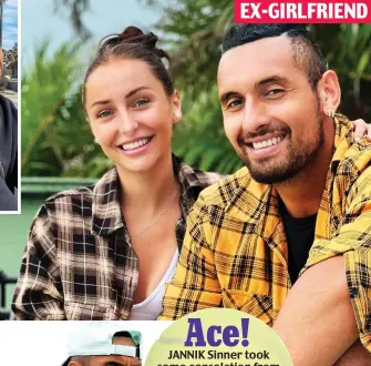  ?? ?? Split: Nick Kyrgios with
Chiara Passari