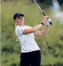  ?? ARKIVBILD: MATT ROURKE ?? Frida Kinhult, 22, var i ledning på Lpga-touren i USA för första gången i karriären under söndagen, men föll tillbaka under avslutning­svarvet.