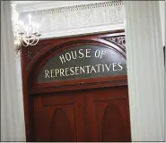  ?? STAFF PHOTO BY NICOLAUS CZARNECKI — MEDIANEWS GROUP/ BOSTON
HERALD The entrance to the House of Representa­tives Chamber at the Massachuse­tts State House in Boston. ??