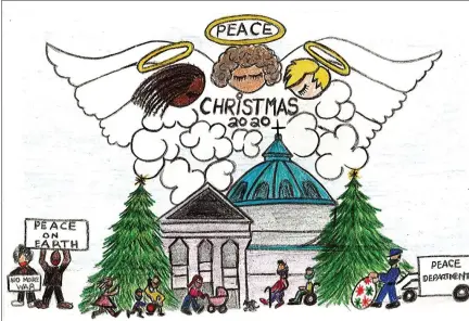  ?? SUBMTTED PHOTO ?? CHCS’ senior housing residents, senior center program participan­ts, and parish eldercare program participan­ts submitted original designs for the Christmas Card Design Contest depicting the “Peace of the Christmas Season.”