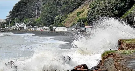  ?? STUFF ?? Rising sea levels is just one of the impacts of climate change threatenin­g the Hawke’s Bay region.