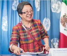  ??  ?? Victoria Tauli-Corpuz, relatora especial de la ONU sobre los Derechos de los Pueblos Indígenas, afirma que se necesita más trabajo en el tema.