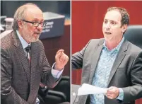  ?? STEVE RUSSELL/BERNARD WEIL TORONTO STAR FILE PHOTOS ?? Incumbents Joe Mihevc and Josh Matlow are running against each other in the newly combined ward of Toronto-St. Paul’s.