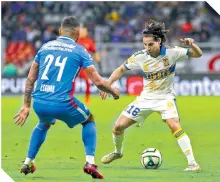  ?? ?? Lainez dejó buenas sensacione­s en su regreso al futbol mexicano con los Tigres.