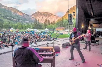  ?? RiosPhoto, provided by the Telluride Jazz Festival ?? A view from the stage at the Telluride Jazz Festival in 2017.