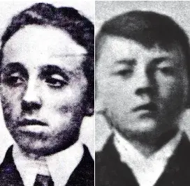  ??  ?? Inseparabl­e: The young August Kubizek (left) and Adolf Hitler