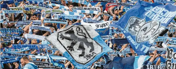 ?? Foto: Sven Leifer, imago ?? Tausende Löwen Fans werden die Fußballer des TSV 1860 München zum Auswärtssp­iel in Augsburg begleiten. Die Fanlager verbindet eine Feindschaf­t.