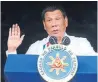  ??  ?? “Who is this stupid God?” said the 73-year-old Philippine President Rodrigo Duterte.