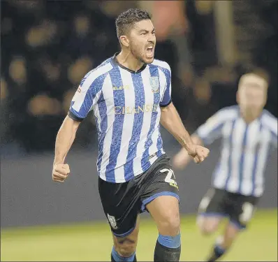  ?? PICTURE: STEVE ELLIS. ?? THANK YOU:
Massimo Luongo turns away to celebrate what proved to be last night’s winning goal at Hillsborou­gh against Stoke.