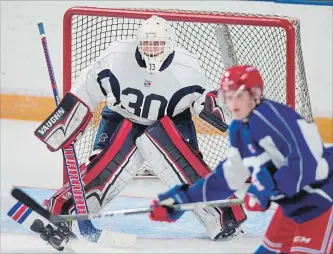  ?? PETER LEE WATERLOO REGION RECORD ?? “I wish Windsor nothing but the best,” goalie Brock Baier said. “I just want an opportunit­y to play.”