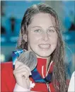  ?? ASSOCIATED PRESS FILE PHOTO ?? Sydney Pickrem is seen with her first bronze won Monday. She won another bronze Friday.