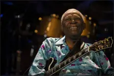  ?? DANIEL PETTY — THE DENVER POST ?? B.B. King performs with his band at Red Rocks Amphitheat­re on Aug.30, 2012, in Morrison.