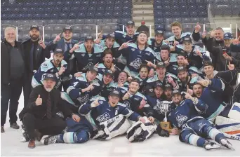  ??  ?? Le Blizzard d’Edmundston a remporté le championna­t des séries éliminatoi­res de la Ligue de hockey des Maritimes à sa première saison dans le Nord-Ouest. - Archives