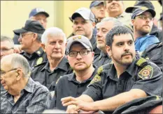  ?? TINA COMEAU ?? Firefighte­rs from many department­s throughout the tri-counties in Yarmouth, Shelburne and Digby counties, gathered for a May 9 meeting to discuss the importance of local fire dispatch services.