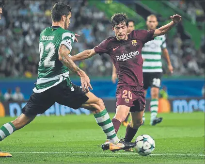  ?? FOTO: M. MONTILLA ?? Sergi Roberto jugó de extremo en Lisboa El canterano es capaz de actuar en diferentes posiciones, incluso en un mismo partido