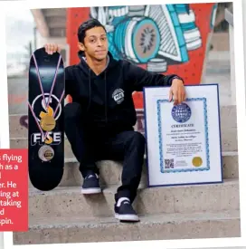  ?? Jean-Marc is flying SA’s flag high as a profession­al skateboard­er. He started skating at age 10 after taking his mom’s old board for a spin. ??