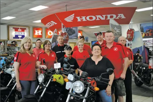  ?? Submitted photo ?? CELEBRATIO­N: Family owned John’s Honda is celebratin­g its 50th year in business, selling exclusivel­y American Honda motorcycle­s and power products.