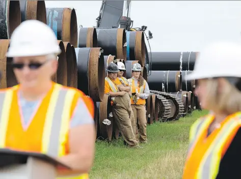  ?? DAVID BLOOM ?? While constructi­on has started in Western Canada for Enbridge Energy’s Line 3 oil pipeline replacemen­t, approval by the state of Minnesota remains on hold until its Public Utilities Commission decides on whether to approve the work, and if so, which...