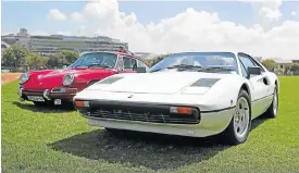  ??  ?? Vintage models will share the grounds with more modern classics like the Porsche 911 and Ferrari 308 GTB. Below: Judges look for authentici­ty in every component of a vehicle in a concours event.