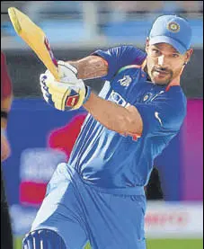  ?? AFP ?? Shikhar Dhawan is back after recovering from a knee injury sustained during the Syed Mushtaq Ali Trophy.