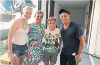  ?? HOFSTEDE FAMILY ?? The Hofstedes are pictured at their home in Kuala Lumpur with Crazy Rich Asians director Jon Chu.