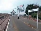  ??  ?? .t.
SKEGNESS: The semaphore signals and signalbox are still very much in use.