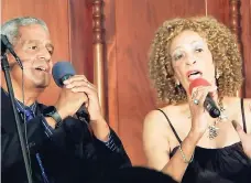  ??  ?? John McFarlane (left) and Carole Reid make a duet of ‘Panis Angelicus’ at Music through the Ages IX, held at the University Chapel, UWI, Mona, on April 30.