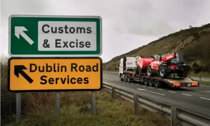  ??  ?? The government said it would not introduce any new checks or controls on goods moving to Ireland or Northern Ireland. Photograph: Liam McBurney/PA