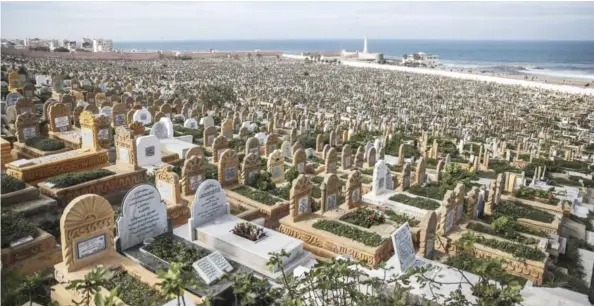  ?? — AP ?? A general view of Martyrs Cemetery, the oldest and largest in the capital overlookin­g the Atlantic Ocean in Rabat, Morocco on Monday.
