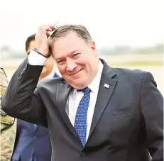  ?? AFP ?? Mike Pompeo llega a la base militar de EEUU en Seúl.