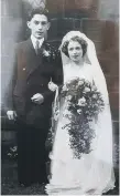  ??  ?? Doreen and her late husband John on their wedding day.