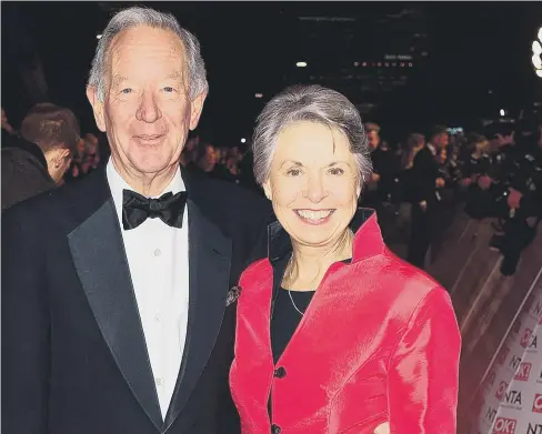  ??  ?? Michael Buerk and wife Christine at the 2015 National Television Awards at the O2 Arena, London.
