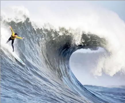  ?? SHALOM JACOBOVITZ/WIKIMEDIA COMMONS ?? YOU, ME AND THE SEA: The Titans of Mavericks Invitation­al big wave surfing event in California was called on for yesterday. Capetonian Chris Bertish is the only South African in the event.