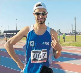  ?? PRENSA CADA ?? Primero. Federico Bruno, oro en la pista de Asunción.