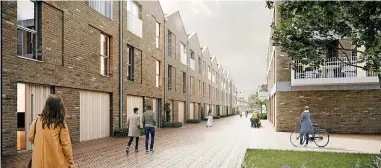  ??  ?? ● An artist’s impression of the proposed Foundry Lane housing developmen­t undertaken by Cityheart on behalf of Halton Borough Council