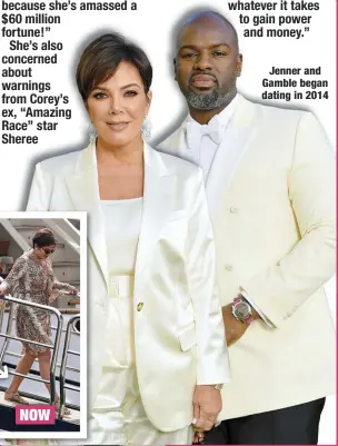  ??  ?? Jenner and Gamble began dating in 2014