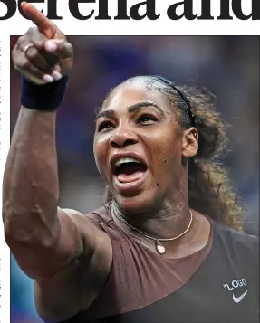  ??  ?? MELTDOWN: Serena Williams during her on-court outburst last weekend