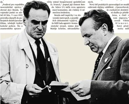  ?? Foto: ČTK ?? Soudruzi ve spisech V roce 1948 komunisté sháněli údaje, které o nich nasbírali dřívější zpravodajc­i. Hlavně šlo o spisy na Klementa Gottwalda (vpravo), Rudolfa Slánského (vlevo) či Václava Kopeckého.