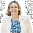  ??  ?? Amber Rudd, the Work and Pensions Secretary, has attacked Labour over benefit reform