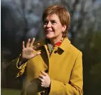  ??  ?? Nicola Sturgeon’s SNP appear set to secure a Holyrood majority