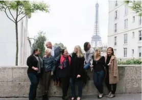  ??  ?? The Travel Associates agents are pictured in Paris.