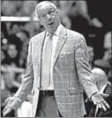  ?? GERRY BROOME/AP ?? Tar Heels coach Roy Williams moved into fourth on the all-time wins list with 880.