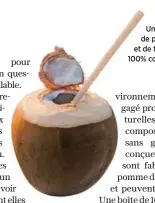  ??  ?? Une paille à base de pomme de terre et de tapioca,
100% compostabl­e.