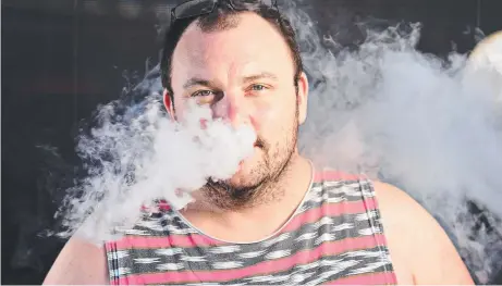  ?? Picture: ALIX SWEENEY ?? UNHAPPY: Vape Vault owner Robert Adams says the Federal Government is making a mistake by banning vaping.