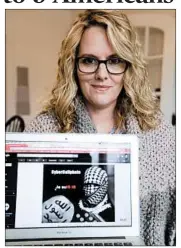  ?? MICHAEL CONROY/AP ?? Angela Ricketts shows a screen shot of a message she received from a group claiming to be ISIS supporters.