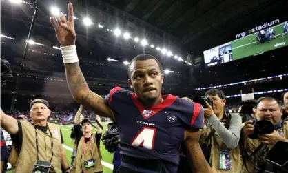  ??  ?? Deshaun Watson during a playoff game last year. He is one of the league’s most explosive talents. Photograph: Christian Petersen/Getty Images