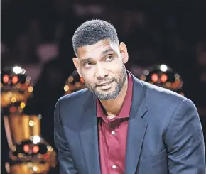  ?? SOOBUM IM/ USA TODAY ?? “It’s all a combinatio­n of a competitiv­eness on my own part, a love for playing the game, hating losing,” Tim Duncan said of his career.