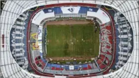  ?? CHRISTIAN PALMA — THE ASSOCIATED PRESS ?? The NFL has moved the Rams’ Monday night showdown with the Chiefs from Mexico City to Los Angeles due to the poor condition of the field at Azteca Stadium.