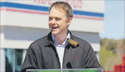  ?? MILLICENT MCKAY/JOURNAL PIONEER ?? Jason Ramsay, chair of the West Regional Economic Advisory Council, addresses a crowd at the government announceme­nt held at ADL Foods in Summerside on Wednesday. Ramsay is one of four chairperso­ns of the new advisory councils.