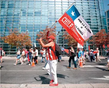  ?? (Sipa) ?? Manifestac­ión contra el cambio constituci­onal.